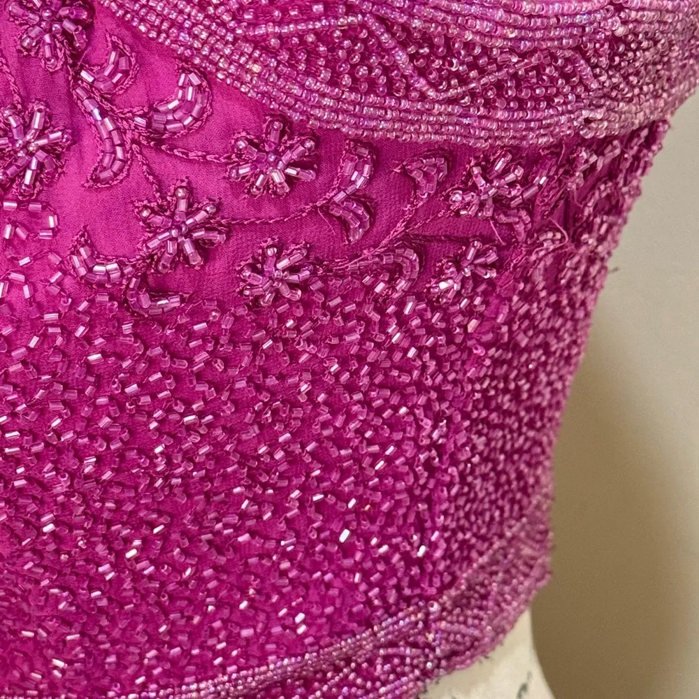 Pink Beaded Bustier Top by Emma Black - Picture 5 of 12
